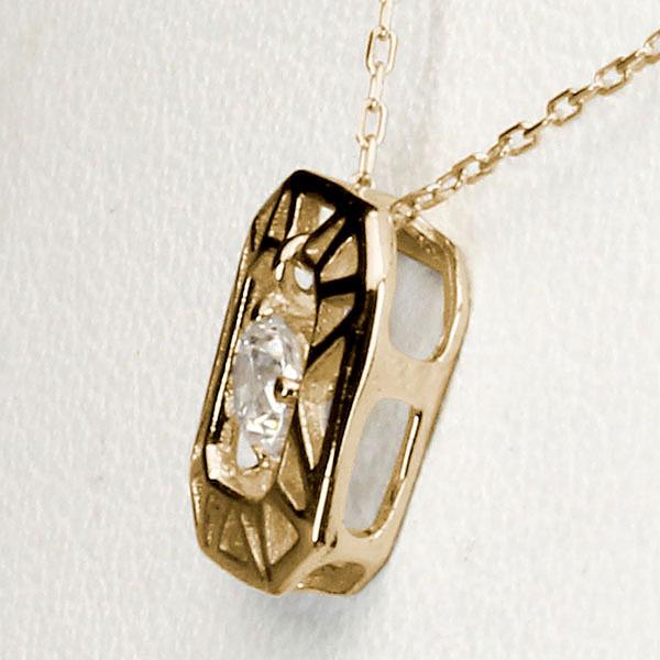 ダイヤモンド ネックレス ダイヤ ダイヤネックレス k18 18k 18金 イエローゴールド レディース 送料無料 4月誕生石 プレゼント 自分買い puの画像