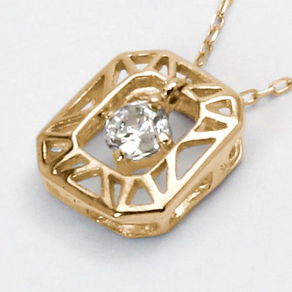 ダイヤモンド ネックレス ダイヤ ダイヤネックレス k18 18k 18金 イエローゴールド レディース 送料無料 4月誕生石 プレゼント 自分買い puの画像