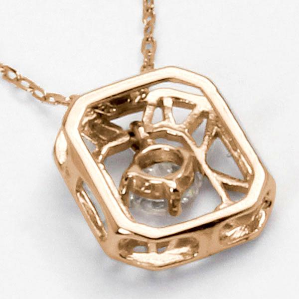 ダイヤモンドネックレス ダイヤモンド ネックレス ダイヤ ダイヤネックレス k18 18k 18金 ピンクゴールド レディース 送料無料 4月誕生石 プレゼント puの画像