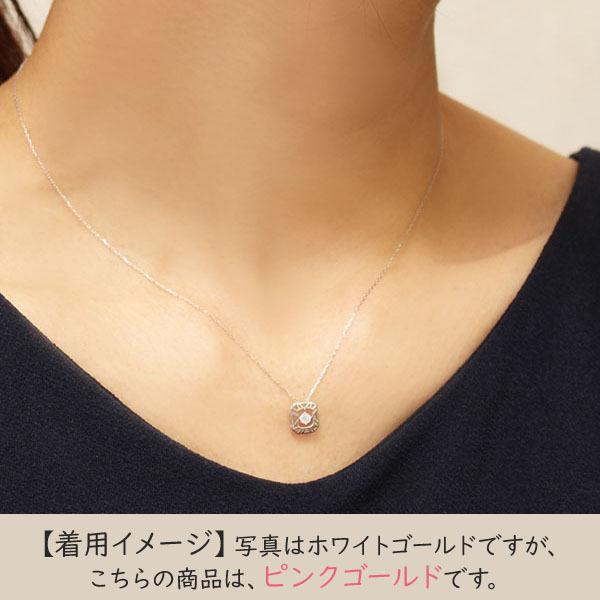 ダイヤモンドネックレス ダイヤモンド ネックレス ダイヤ ダイヤネックレス k18 18k 18金 ピンクゴールド レディース 送料無料 4月誕生石 プレゼント puの画像