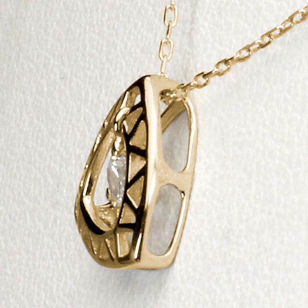 ダイヤモンド ネックレス ダイヤ ダイヤネックレス k18 18k 18金 イエローゴールド レディース 送料無料 4月誕生石 プレゼント 自分買い puの画像