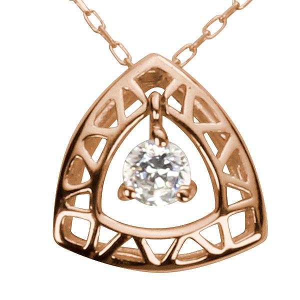 ダイヤモンドネックレス ダイヤモンド ネックレス ダイヤ ダイヤネックレス k18 18k 18金 ピンクゴールド レディース 送料無料 4月誕生石 プレゼント puの画像