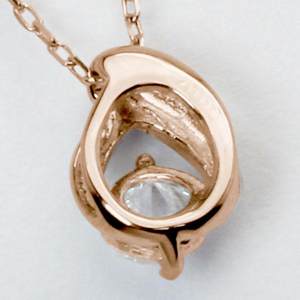 ダイヤモンド ネックレス ダイヤ ダイヤネックレス 一粒 18金 k18 18k ピンクゴールド レディース 送料無料 4月誕生石 プレゼント 自分買い puの画像