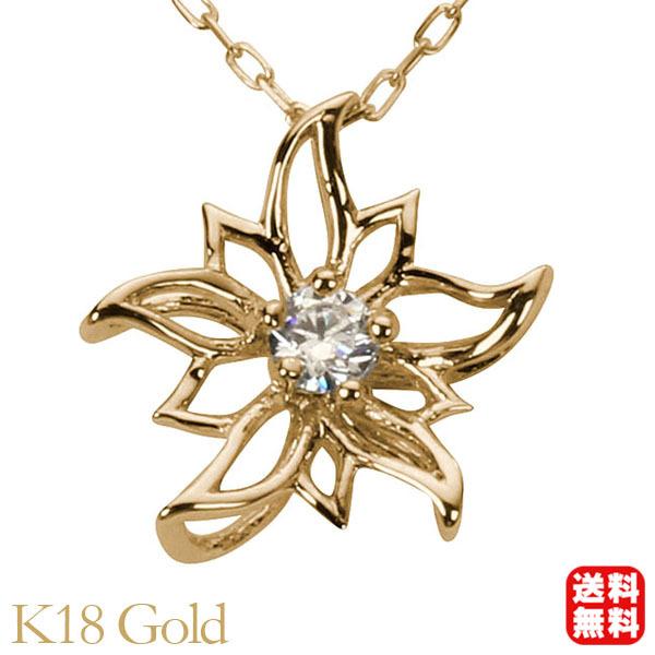 ダイヤモンド ネックレス ダイヤモンドネックレス ダイヤネックレス ダイヤ k18 18k 18金 イエローゴールド 送料無料 プレゼント ギフト ご褒美 自分買い pu