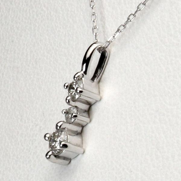 ダイヤモンドネックレス ダイヤモンド ネックレス ダイヤ ダイヤネックレス トリロジー プラチナ レディース 送料無料 シンプル プレゼント ギフト puの画像