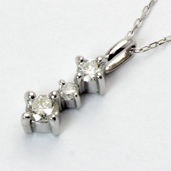 ダイヤモンドネックレス ダイヤモンド ネックレス ダイヤ ダイヤネックレス トリロジー プラチナ レディース 送料無料 シンプル プレゼント ギフト puの画像