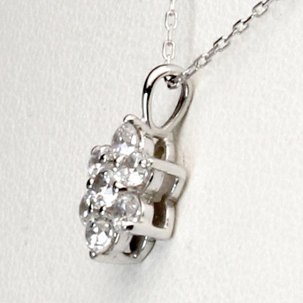 ダイヤモンドネックレス ダイヤモンド ネックレス ダイヤネックレス ダイヤ フラワー 花 プラチナ レディース 送料無料 4月誕生石 プレゼント ギフト puの画像