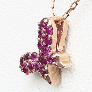 バタフライ ダイヤモンド ルビー リバーシブル ネックレス ペンダント k18 ピンクゴールド 蝶モチーフ 送料無料 プレゼント ギフト ご褒美 自分買い puの画像