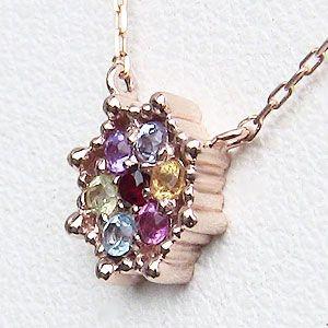 アミュレット ネックレス ペンダント ガーネット アメジスト アクア