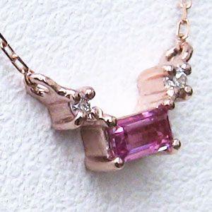 ピンクトルマリン ネックレス ペンダント ダイヤモンド 0..02ct k18 ピンクゴールド 10月誕生石 送料無料 人気 プレゼント ギフト ご褒美 自分買い puの画像
