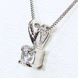 一粒 ダイヤモンド 0.15ct ホワイトゴールド チェーン付 ネックレス ペンダント 送料無料 ジュエリー プレゼント ギフト ご褒美 自分買い puの画像