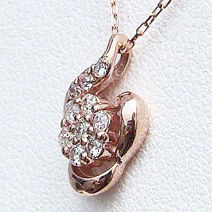 ダイヤモンド ペンダント ネックレス ピンクゴールド k18 ダイヤモンド 0.11ct ネックレス 送料無料 ジュエリー プレゼント ギフト ご褒美 自分買い puの画像