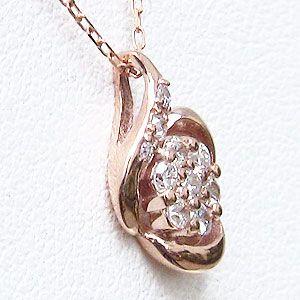 ダイヤモンド ペンダント ネックレス ピンクゴールド k18 ダイヤモンド 0.11ct ネックレス 送料無料 ジュエリー プレゼント ギフト ご褒美 自分買い puの画像