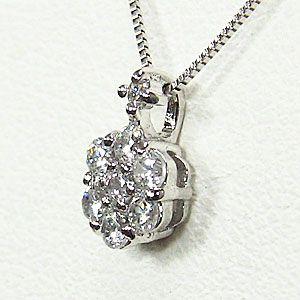 ダイヤモンド ネックレス 0.15ct k18 ホワイトゴールド ペンダント k10 チェーン付 送料無料 人気 プレゼント ギフト ご褒美 自分買い puの画像