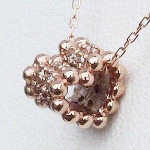 ダイヤモンド ペンダント ネックレス ハートモチーフ ピンクゴールド k18 ダイヤモンド 0.12ct 送料無料 プレゼント ギフト ご褒美 自分買い puの画像