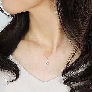 イニシャルA ペンダントネックレス ダイヤモンド 0.01ct k18 ホワイトゴールド 送料無料品質保証書付 人気 プレゼント ギフト ご褒美 自分買い puの画像
