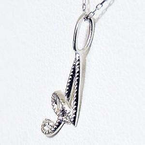 イニシャルA ペンダントネックレス ダイヤモンド 0.01ct k18 ホワイトゴールド 送料無料品質保証書付 人気 プレゼント ギフト ご褒美 自分買い puの画像