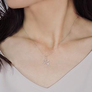 k10 イニシャル　ダイヤモンド　ネックレス　H WEB限定》イニシャルH／K10ダイヤモンドネックレス