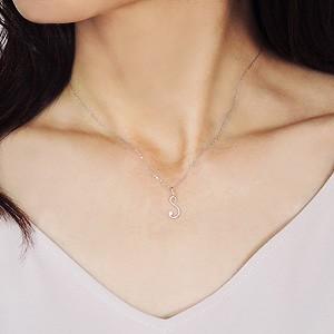 イニシャルS ペンダントネックレス ダイヤモンド 0.01ct k18