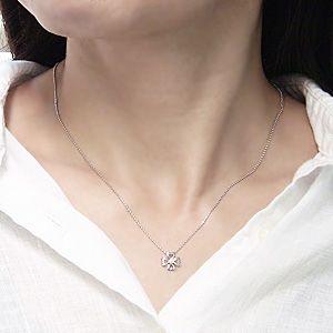 四つ葉のクローバー ダイヤモンドネックレス ダイヤモンド 0.03ct k18 ホワイトゴールド 送料無料 人気 プレゼント ギフト ご褒美 自分買い puの画像