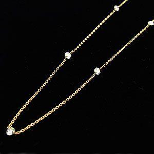 真珠ネックレス パールネックレス ダイヤモンド ステーションネックレス 1.00カラット イエローゴールド k18 送料無料 プレゼント ギフト ご褒美 自分買い pu