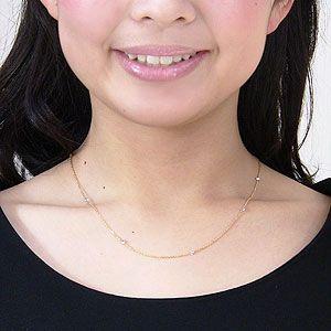 真珠ネックレス パールネックレス ダイヤモンド ステーションネックレス 1.00カラット イエローゴールド k18 送料無料 プレゼント ギフト ご褒美 自分買い pu_1