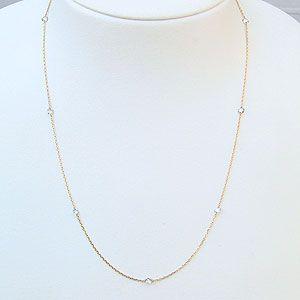 真珠ネックレス パールネックレス ダイヤモンド ステーションネックレス 1.00カラット イエローゴールド k18 送料無料 プレゼント ギフト ご褒美 自分買い pu_3