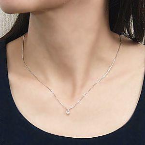 ダイヤモンド ネックレス 一粒石 0.20ct ペンダント プラチナ 1点留め 