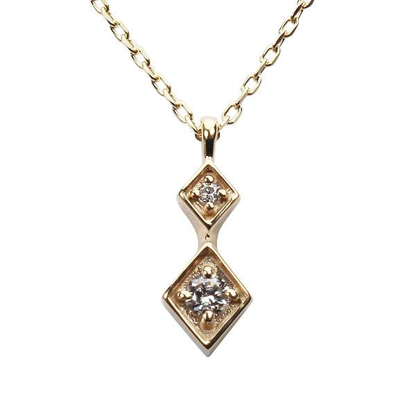 ネックレス ダイヤモンド イエローゴールド k10 10k 10金 プチ