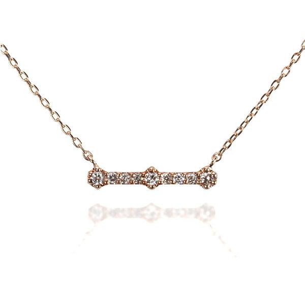 ネックレス ダイヤモンド ダイヤネックレス ダイヤモンドネックレス k18 18k 18金 ピンクゴールド レディース 送料無料 プレゼント ギフト 自分買い puの画像