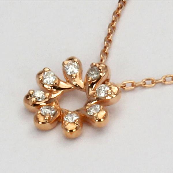 ダイヤモンド ネックレス ダイヤネックレス ペンダントトップ k18 18k 18金 ピンクゴールド 送料無料 レディース カジュアル プレゼント 自分買い puの画像