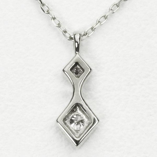 ダイヤモンド ネックレス ダイヤネックレス ダイヤ ペンダントトップ k18 18k 18金 ホワイトゴールド 送料無料 レディース プレゼント 自分買い puの画像