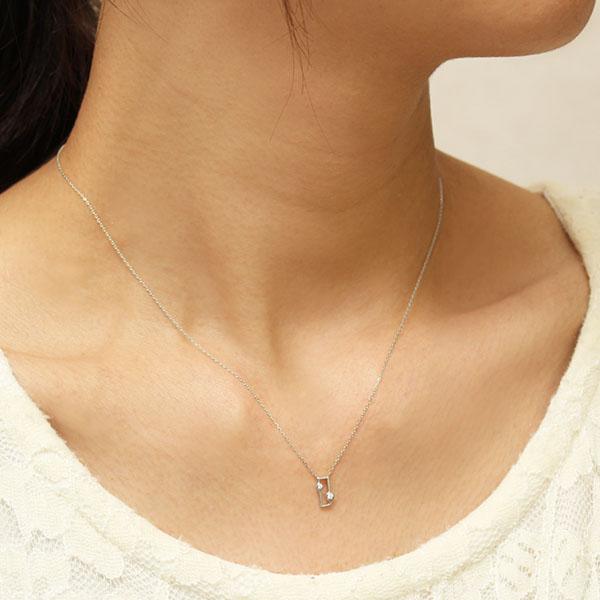 ダイヤモンド ネックレス ダイヤネックレス ダイヤ ペンダントトップ k18 18k 18金 ホワイトゴールド 送料無料 レディース プレゼント 自分買い puの画像