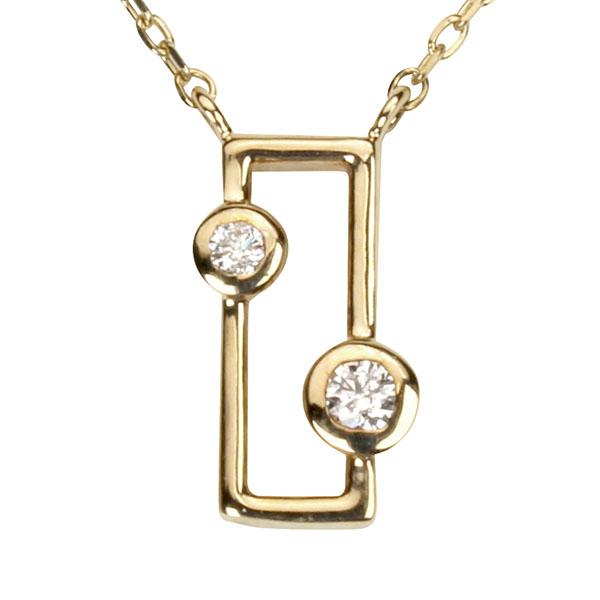 ダイヤモンド ネックレス ダイヤネックレス ダイヤ ペンダントトップ k18 18k 18金 イエローゴールド 送料無料 レディース プレゼント 自分買い puの画像