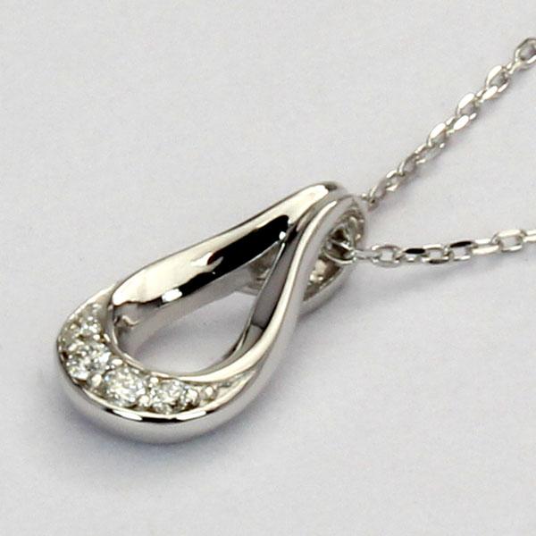 ダイヤモンド ネックレス ダイヤネックレス ダイヤ ペンダントトップ k18 18k 18金 ホワイトゴールド 送料無料 レディース プレゼント 自分買い puの画像