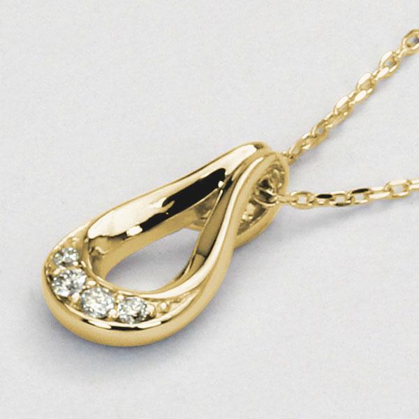 ダイヤモンド ネックレス ダイヤネックレス ダイヤ ペンダントトップ k18 18k 18金 イエローゴールド 送料無料 レディース プレゼント 自分買い puの画像