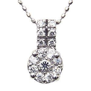 ダイヤモンド ネックレス ダイヤ0.28ct ペンダント k18 ホワイト