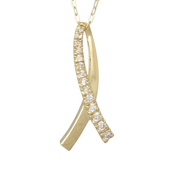 ダイヤモンド ネックレス ダイヤネックレス ダイヤ 0.16ct k18 18k 18金 イエローゴールド レディース 送料無料 カジュアル プレゼント 自分買い puの画像