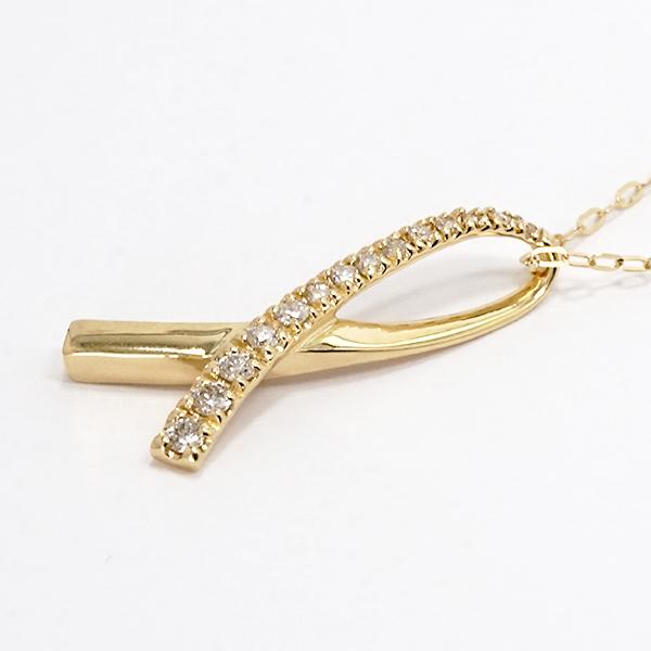 ダイヤモンド ネックレス ダイヤネックレス ダイヤ 0.16ct k18 18k 18金 イエローゴールド レディース 送料無料 カジュアル プレゼント 自分買い puの画像