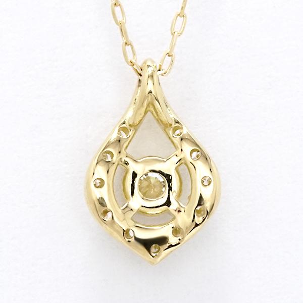 ネックレス k18 18k 18金 イエローゴールド ダイヤネックレス ダイヤ 0.15ct ティアドロップ レディース 送料無料 シンプル カジュアル プレゼント puの画像