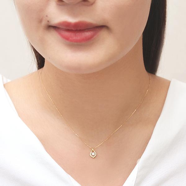 ネックレス k18 18k 18金 イエローゴールド ダイヤネックレス ダイヤ 0.15ct ティアドロップ レディース 送料無料 シンプル カジュアル プレゼント puの画像