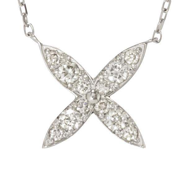 ネックレス ダイヤモンド ダイヤネックレス ダイヤ 0.22ct プラチナ pt900 t850 花 フラワー 星 スター レディース 送料無料 カジュアル プレゼント puの画像