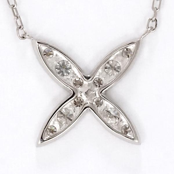ネックレス ダイヤモンド ダイヤネックレス ダイヤ 0.22ct プラチナ pt900 t850 花 フラワー 星 スター レディース 送料無料 カジュアル プレゼント puの画像