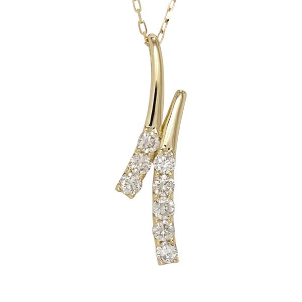 ネックレス k18 18k 18金 イエローゴールド ダイヤモンド ネックレス ダイヤネックレス ダイヤ 0.20ct レディース 送料無料 カジュアル プレゼント puの画像