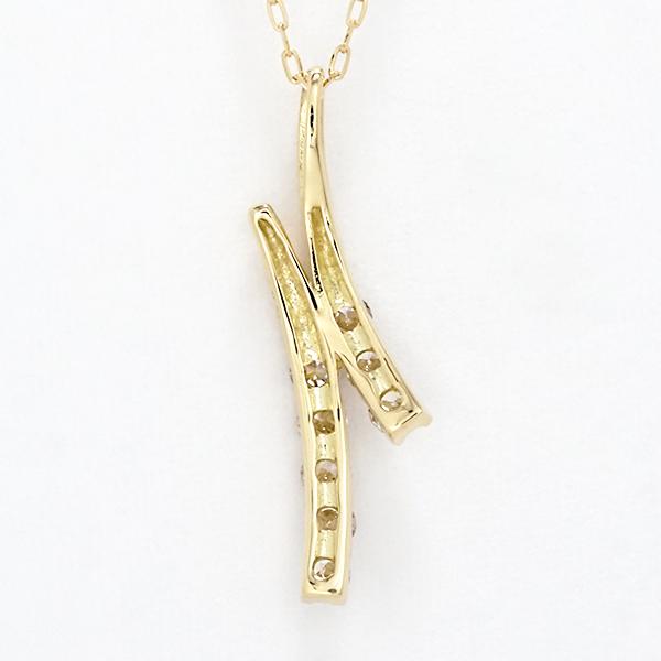 ネックレス k18 18k 18金 イエローゴールド ダイヤモンド ネックレス ダイヤネックレス ダイヤ 0.20ct レディース 送料無料 カジュアル プレゼント puの画像