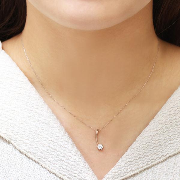 ダイヤモンド ネックレス スター 流れ星 流星 ダイヤネックレス ダイヤ ピンクゴールド k10 10k 10金 レディース 送料無料 カジュアル 記念日 プレゼント puの画像