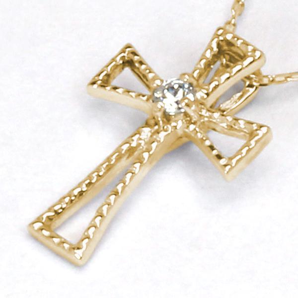 クロス 十字架 ダイヤモンド ネックレス クロスネックレス ダイヤ