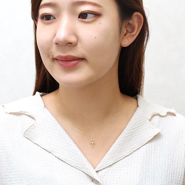 クロス 十字架 ダイヤモンド ネックレス クロスネックレス ダイヤ