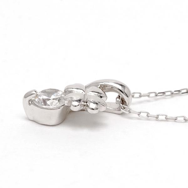 クローバー ダイヤモンド ネックレス クローバーネックレス ダイヤモンドネックレス ダイヤ 0.10ct プラチナ 四葉のクローバー レディース 送料無料 pu