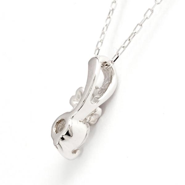 クローバー ダイヤモンド ネックレス クローバーネックレス ダイヤモンドネックレス ダイヤ 0.10ct k18 18金 18k ホワイトゴールド 四葉のクローバー puの画像